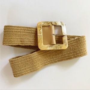 Boho Woven Marbled Buckle Belt
